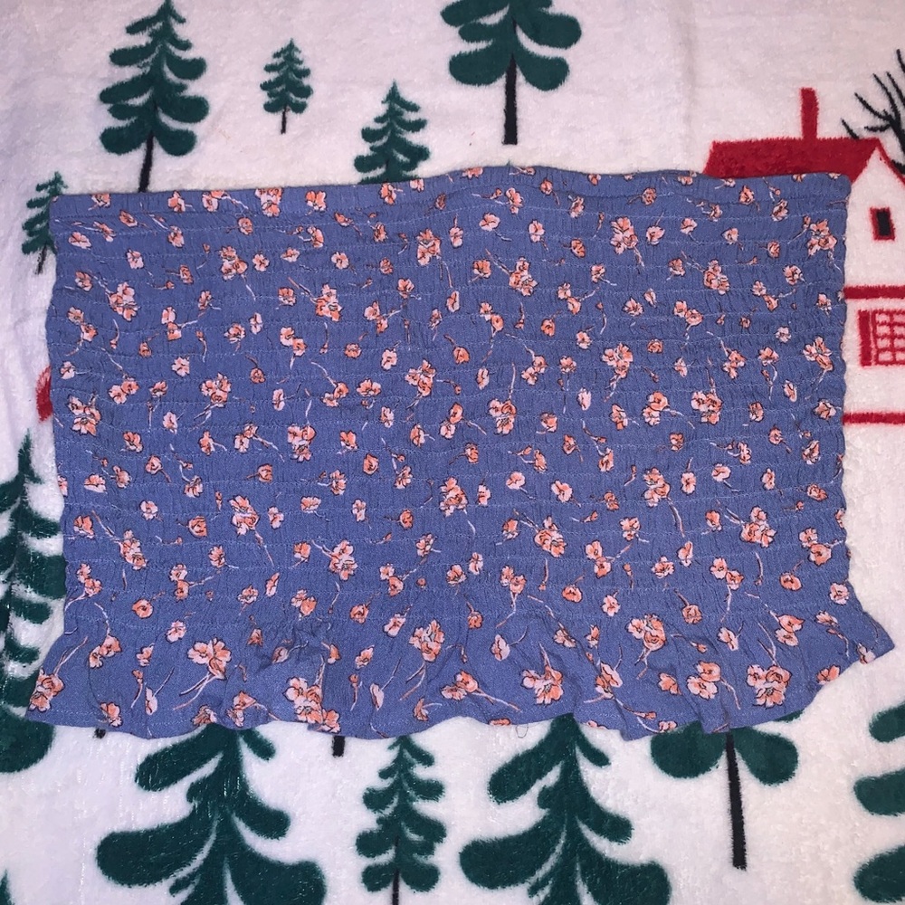 AMERICAN EAGLE Tube Top Floral Pattern Size Large